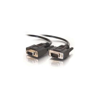 2m DB9 RS232 M/F Extension Cable - Black